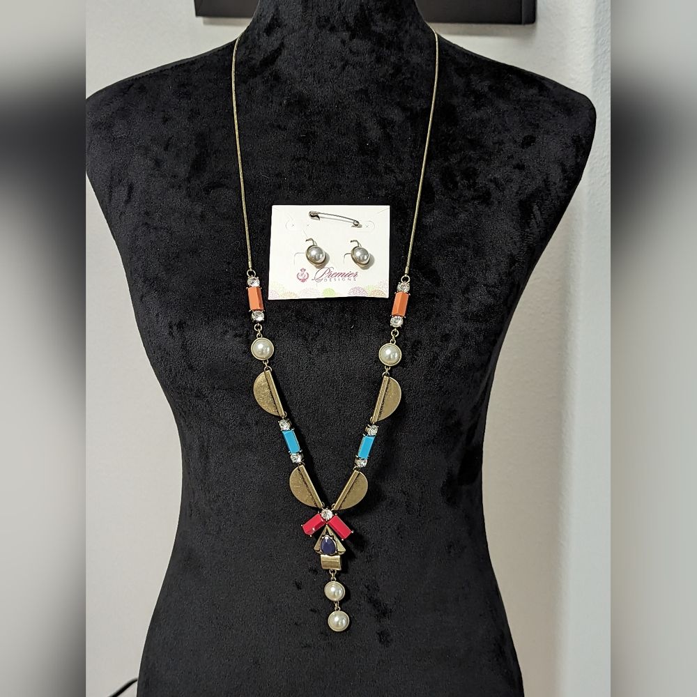 New Premier Designs "Pop Art" Necklace "Ritz" Earrings